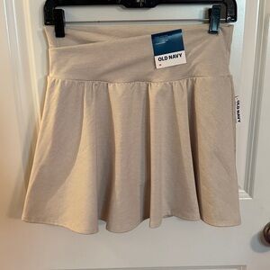 Old Navy Light Tan Flared Skort